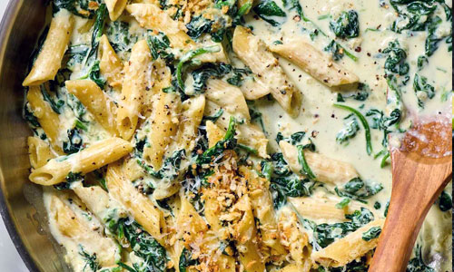 Spinach Cream Pasta